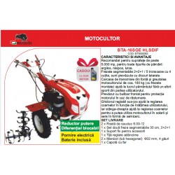 MOTOCULTOR 16 cp cu pornire electrica,reductorputere si diferemtail blocabil