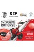 Motocultor Rotakt Gardian RO110RVE cu Pornire Electrica si kit de capotare, 8.0CP, Benzina, Latime de Lucru 560-900mm